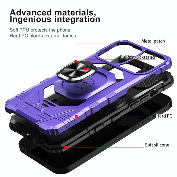 For iPhone 12 Pro Max Magnetic Ring Holder Phone Case(Purple)