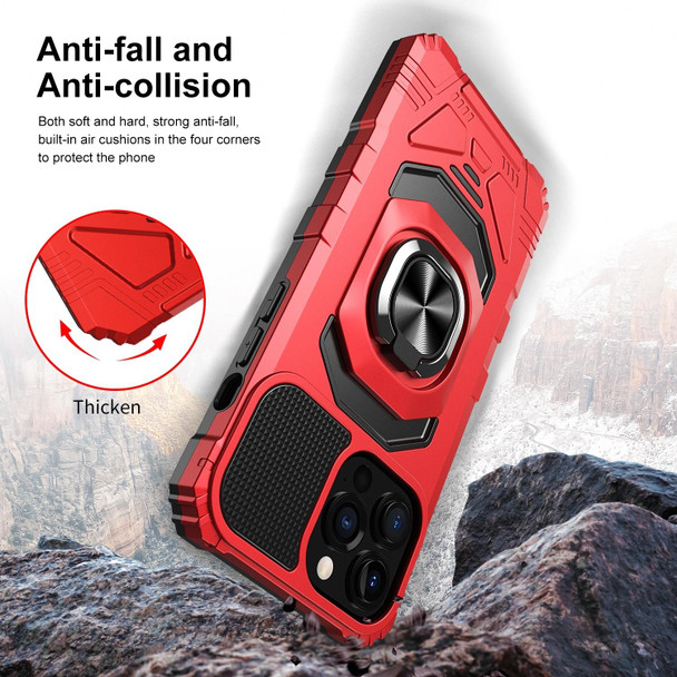 For iPhone 14 Pro Max Magnetic Ring Holder Phone Case(Red)