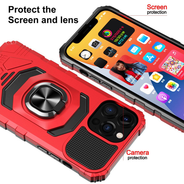 For iPhone 14 Pro Max Magnetic Ring Holder Phone Case(Red)