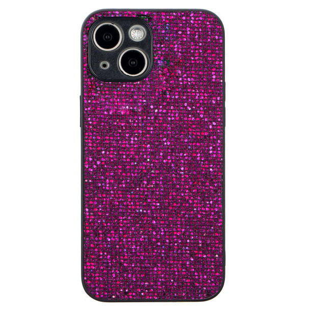 For iPhone 15 Glitter Powder TPU Hybrid PC Phone Case(Purple)