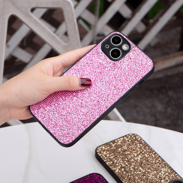 For iPhone 14 Glitter Powder TPU Hybrid PC Phone Case(Pink)