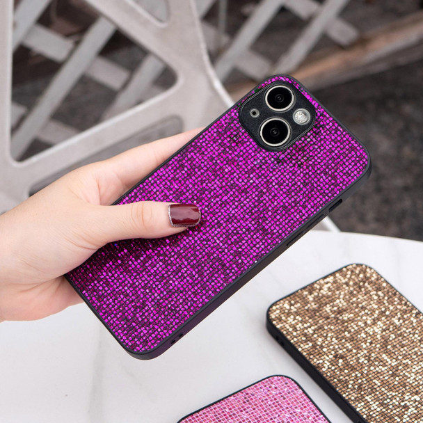For iPhone 14 Glitter Powder TPU Hybrid PC Phone Case(Purple)