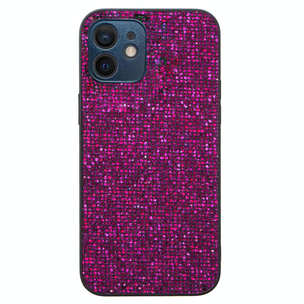 For iPhone 12 Glitter Powder TPU Hybrid PC Phone Case(Purple)