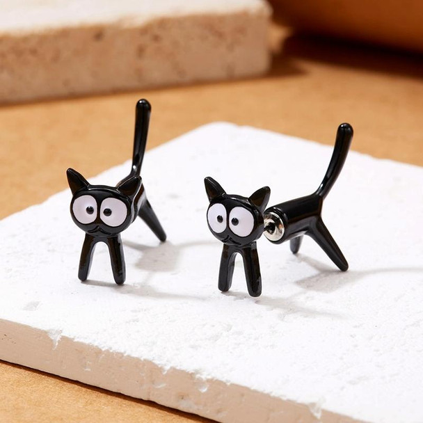 1pair Cute Cats Simple Ear Studs Ladies Detachable Earrings, Style: Model 2