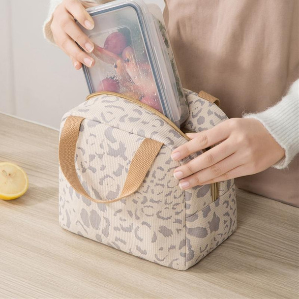 Ink Pattern Insulated Lunch Bag Lunch Box Bag Outdoor Travel Ice Pack Picnic Bag(Pink)