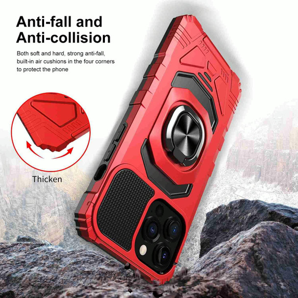 For Samsung Galaxy A22 4G Magnetic Ring Holder Phone Case(Red)