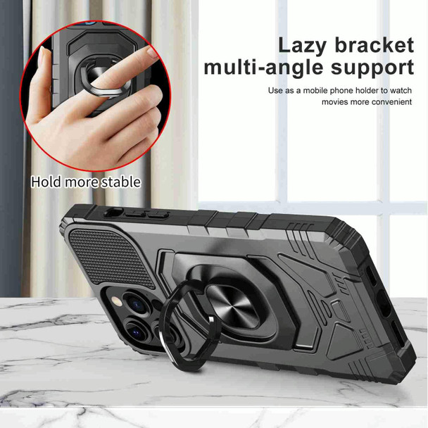 For Samsung Galaxy A22 4G Magnetic Ring Holder Phone Case(Black)