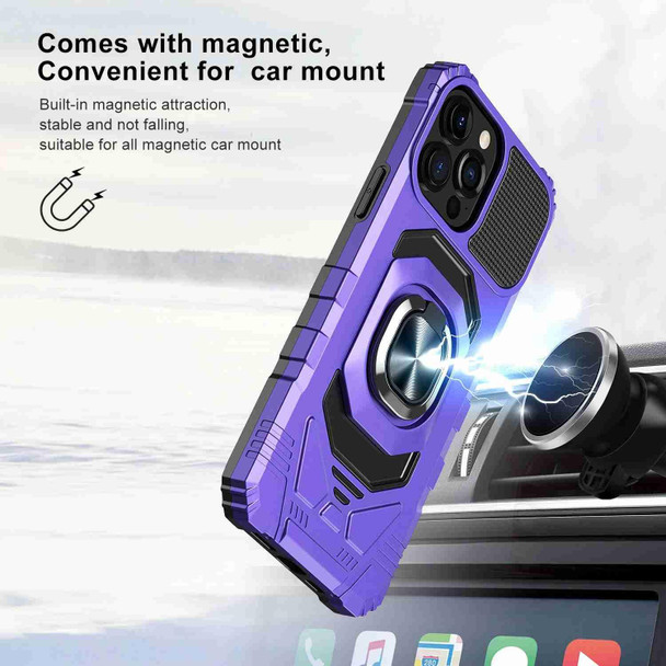 For Samsung Galaxy S21 5G Magnetic Ring Holder Phone Case(Purple)