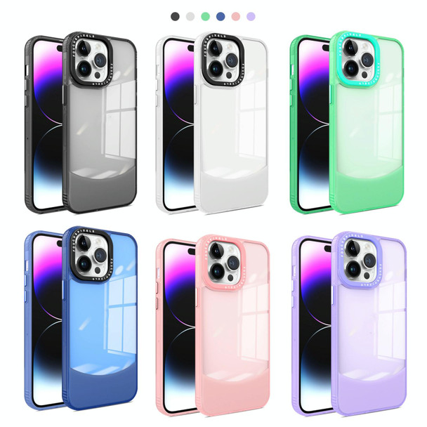 For iPhone 15 Plus Two-color High Transparency Skin Feel TPU Phone Case(Pink)