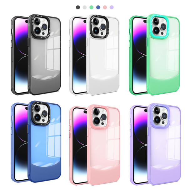 For iPhone 14 Pro Two-color High Transparency Skin Feel TPU Phone Case(Pink)