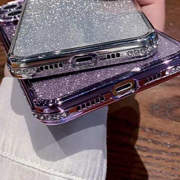 For iPhone 13 Pro Diamond Glitter TPU Phone Case(Silver)