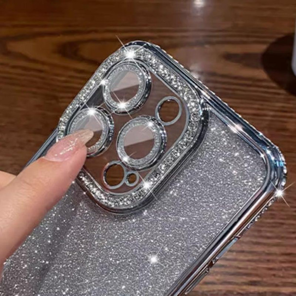 For iPhone 14 Diamond Glitter TPU Phone Case(Gold)