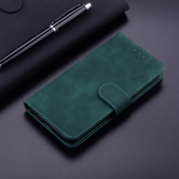 For OPPO A60 4G Skin Feel Pure Color Flip Leather Phone Case(Green)