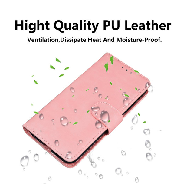 For OPPO A60 4G Skin Feel Pure Color Flip Leather Phone Case(Pink)