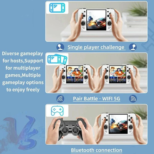 POWKIDDY RGB30  4 Inch IPS Screen Handheld Game Console Built In WIFIBluetooth 16GB+256GB(White)