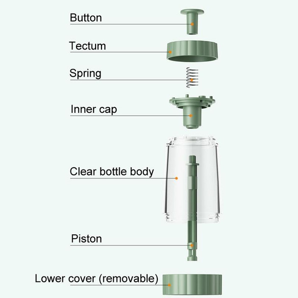 Kitchen Pressure Dosing Salt Shaker Household Moisture-Proof Sealed Seasoning Bottle(Green)