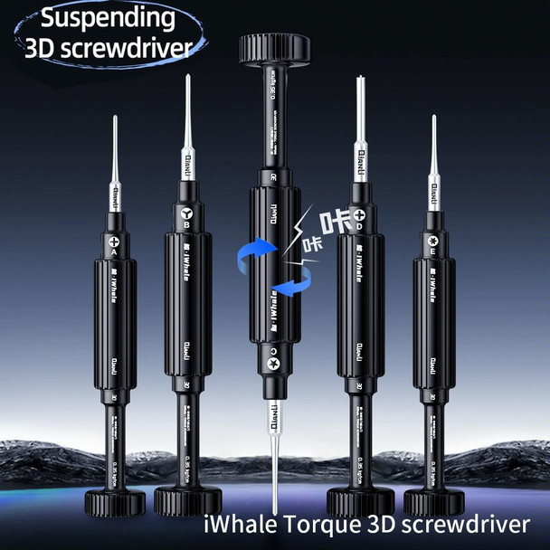 3 in 1 QianLi iWhale Special S2 Steel Magnetic Torque 3D Screwdriver, Model:A/B/C