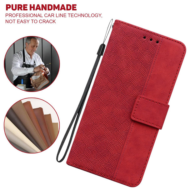 For Sony Xperia 1 VI Geometric Embossed Leather Phone Case(Red)