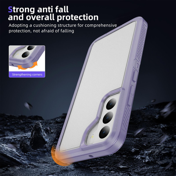 For Samsung Galaxy S22+ 5G Guard Life Waterproof Frosted Phone Case(Light Purple)