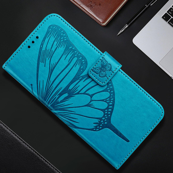 For Realme 11 4G Global Embossed Butterfly Leather Phone Case(Blue)