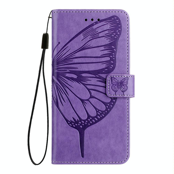 For Tecno Camon 20 Premier 5G Embossed Butterfly Leather Phone Case(Light Purple)