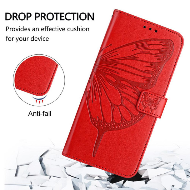 For Tecno Camon 20 / 20 Pro 4G Embossed Butterfly Leather Phone Case(Red)