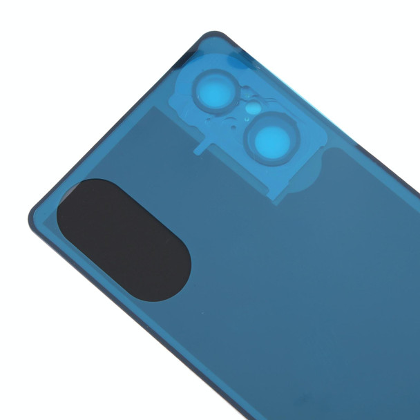 For Sony Xperia 5 V Battery Back Cover with Camera Lens Cover(Blue)