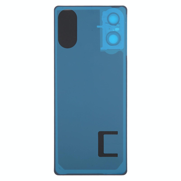 For Sony Xperia 5 V Battery Back Cover with Camera Lens Cover(Blue)