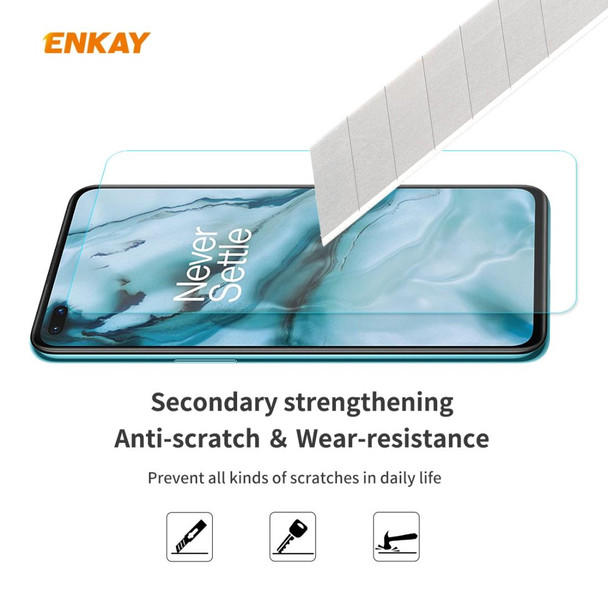 OnePlus Nord 10 PCS ENKAY Hat-Prince 0.26mm 9H 2.5D Curved Edge Tempered Glass Film