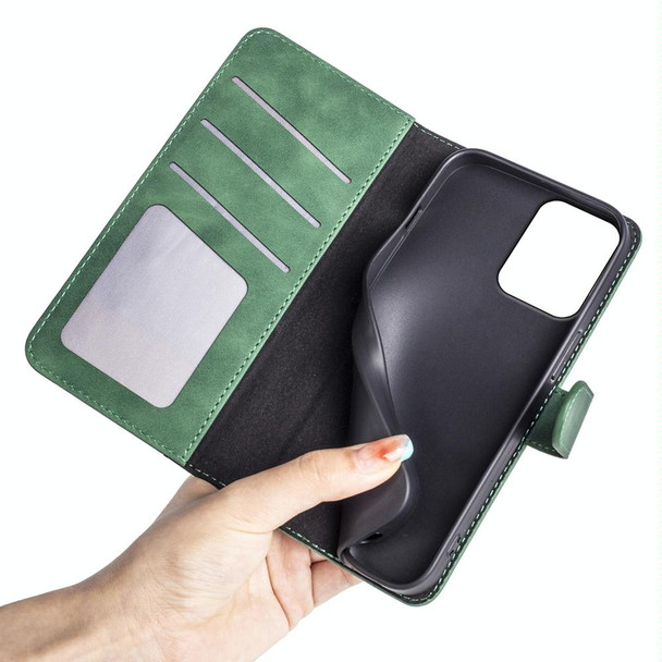 For Motolora Moto G34 Stitching Horizontal Flip Leather Phone Case(Green)