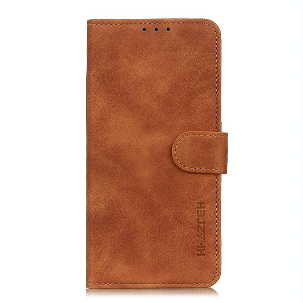 For iPhone 16 Pro KHAZNEH Retro Texture Leather Phone Case(Brown)