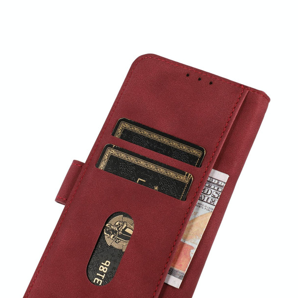 For iPhone 16 Plus KHAZNEH Matte Texture Leather Phone Case(Red)