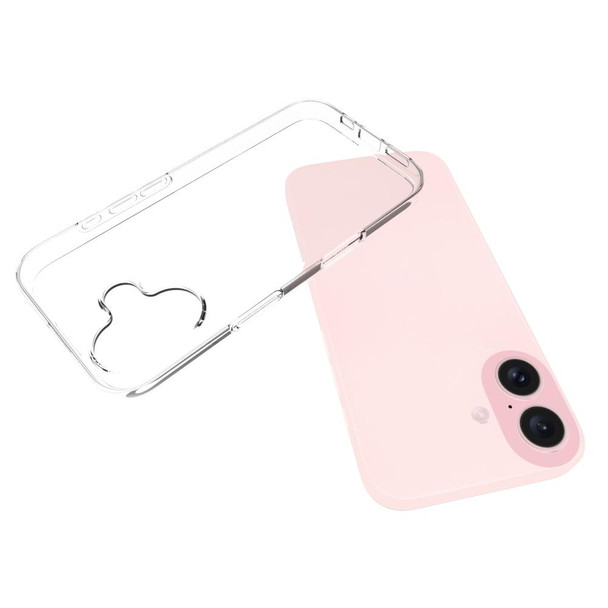 For iPhone 16 Waterproof Texture TPU Phone Case(Transparent)