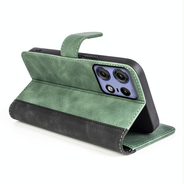 For Motolora Edge 50 Pro Stitching Horizontal Flip Leather Phone Case(Green)