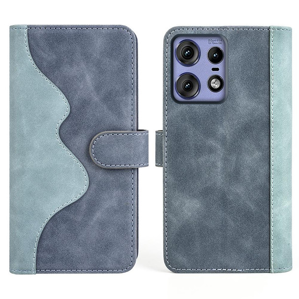 For Motolora Edge 50 Pro Stitching Horizontal Flip Leather Phone Case(Blue)
