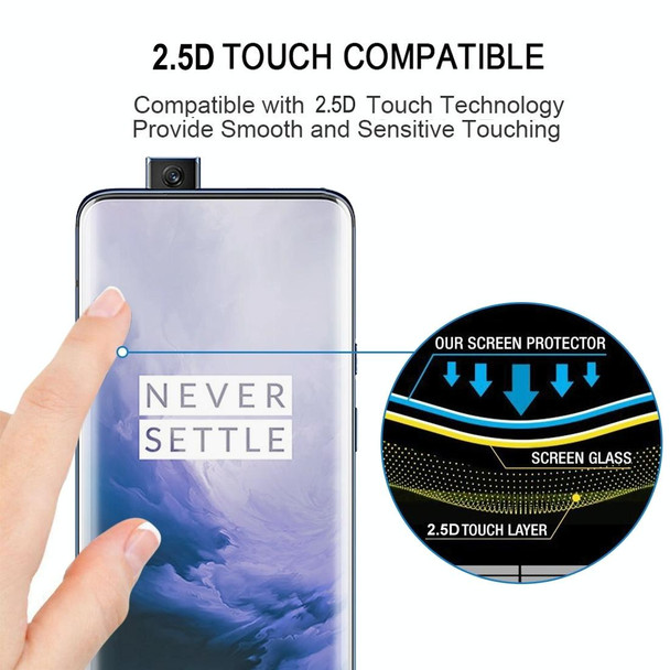 3D Curved Edge Full Screen Tempered Glass Film for OnePlus 7 Pro(Transparent)