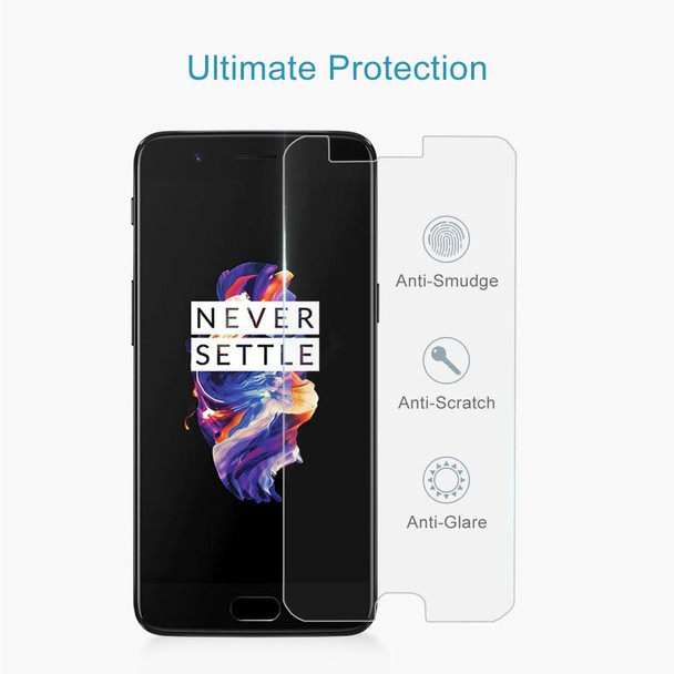 10 PCS for Oneplus 5 0.3mm 9H Surface Hardness 2.5D Explosion-proof Non-full Screen Tempered Glass Screen Film