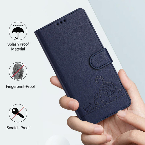 For Honor 60 SE 5G Cat Rat Embossed Pattern RFID Leather Phone Case ...