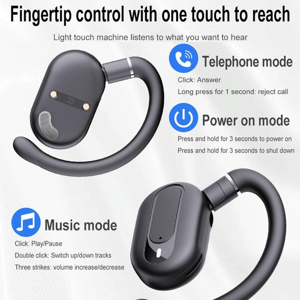 Hanger Type Stereo Outside Sound Bluetooth Earphones With Charging Bin(Skin Color)