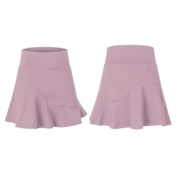 Anti-emptied And Quick-drying Sports Skirt With Mini-socks - Women (Color:Fog Pink Size:XXL)