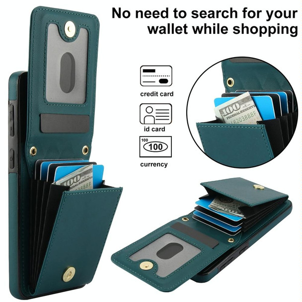 For Samsung Galaxy S21+ 5G YM015 Crossbody Rhombic Card Bag RFID Phone Case(Green)