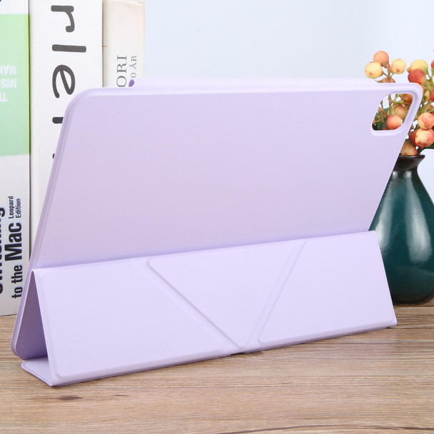 For iPad 10th Gen 10.9 2022 Y-Shape Double-sided Clip Magnetic Smart Tablet Case(Purple)