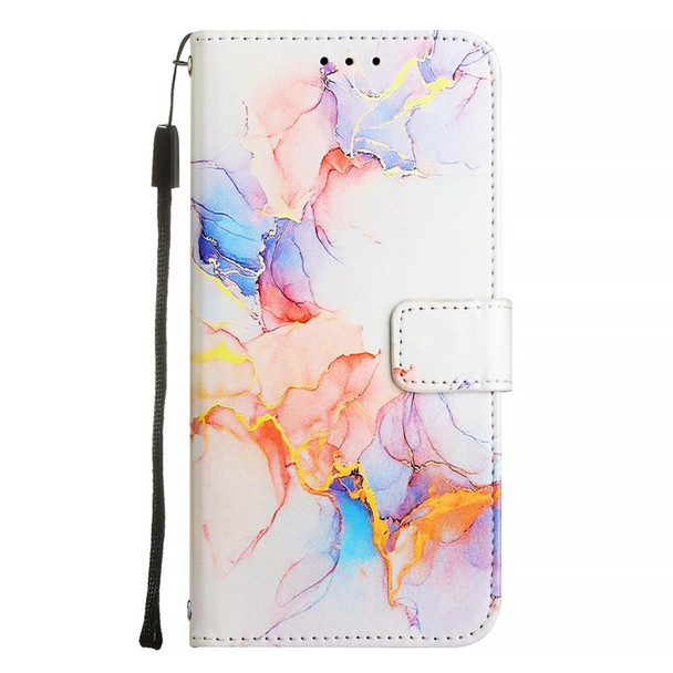 For TCL 50 XL PT003 Marble Pattern Flip Leather Phone Case(Galaxy Marble White)