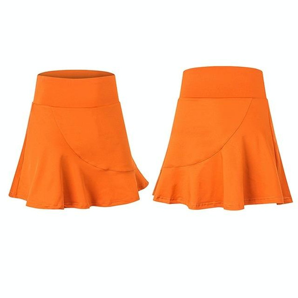 Anti-emptied And Quick-drying Sports Skirt With Mini-socks - Women (Color:Orange Size:XL)