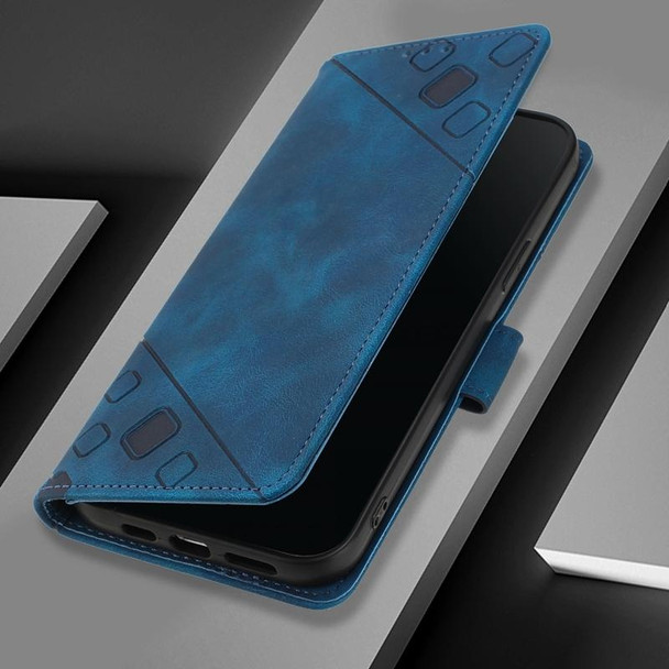 For Tecno Camon 30 4G / 5G Skin Feel Embossed Leather Phone Case(Blue)