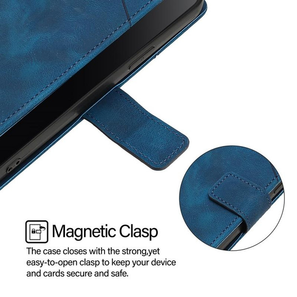 For Tecno Pova 5 Pro 5G Skin Feel Embossed Leather Phone Case(Blue)