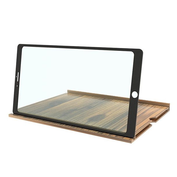 12 Inch Log HD Mobile Phone Screen Amplifier(Coffee Wood Grain)