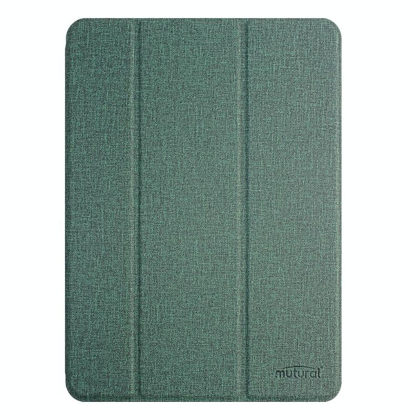For iPad Pro 11 2024 Mutural YASHI Series Tablet Leather Smart Case(Green)