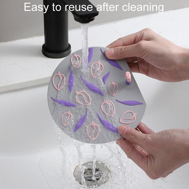 Kitchen Bathroom Anti Clogging Sink Floor Drain Cover Sewer Floor Drain Deodorizer(Plum Blossom)