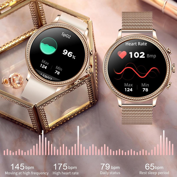 V60 1.39 Inch Health Monitoring Multifunctional Waterproof Bluetooth Call Smart Watch, Color: Gold